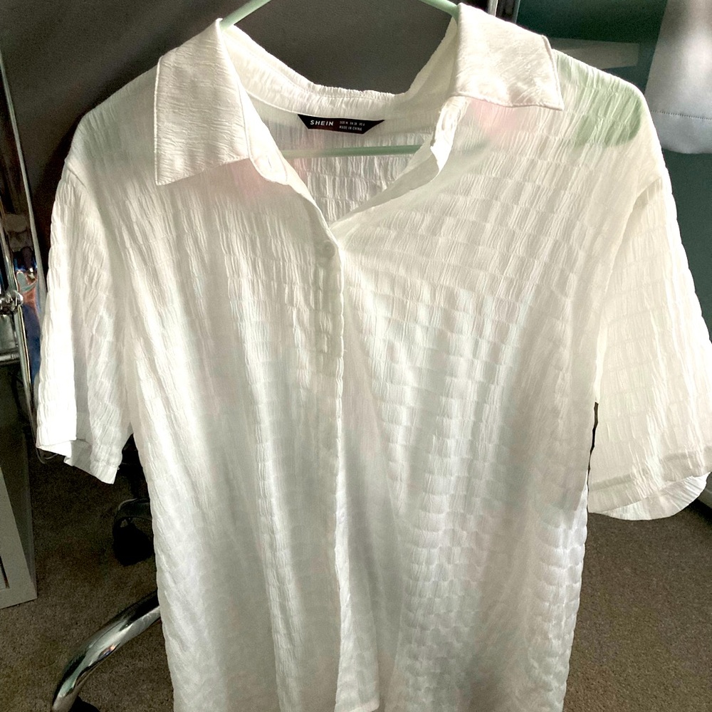 Shein white blouse